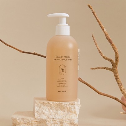 [HEVEBLUE] Гель для душа Salmon Fruity Centella Body Wash 300гр
