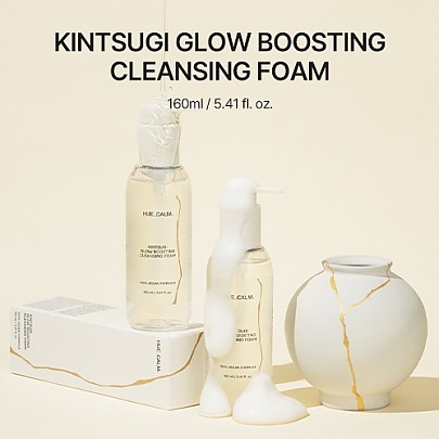 [HUECALM] Гель-пенка для очищения лица Kintsugi Glow Boosting Cleansing Foam 160мл