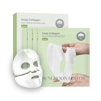 [SUNGBOON EDITOR] Гидрогелевые маски (успокаивающий эффект) Deep Collagen Cica Teatree Soothing Mask (4шт)