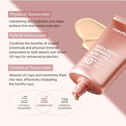 [MEDICUBE] Солнцезащитный крем с эффектом тон-ап Collagen Firming Sun Cream 50+SPF PA++++ 50мл
