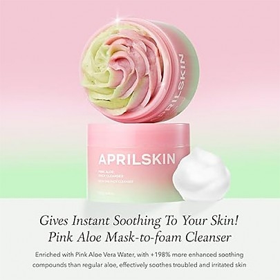 [APRILSKIN] Маска-пенка Pink Aloe Pack Cleanser 120гр