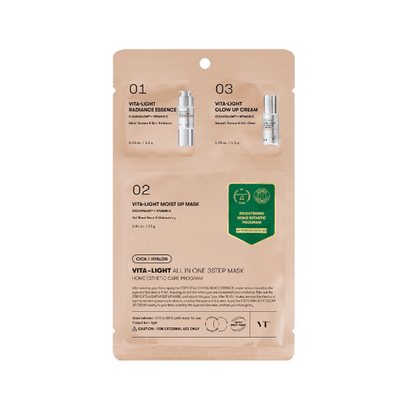 [VT Cosmetics] Тканевая маска 3-в-1 Reedle Shot Vita-Light All-in-One 3 Step Mask (1шт)