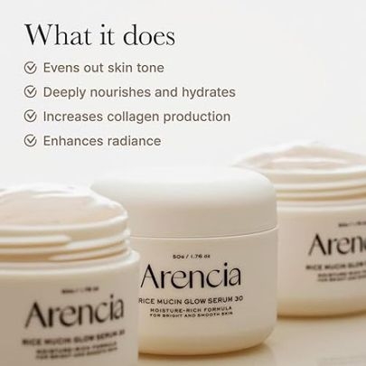 [arencia] Сыворотка с муцином для сияния и ровного тона Rice Mucin Glow Serum 30 50гр