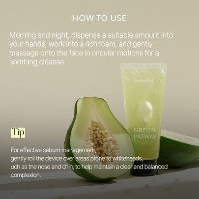 [shaishaishai] Гель-пенка для умывания Green Papaya pH Balanced Cleanser 150мл