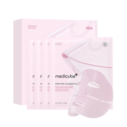 [MEDICUBE] Гидрогелевая маска с коллагеном PDRN Pink Collagen Gel Mask (4шт.)