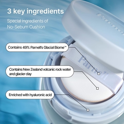 [PARNELL] Кушон с матирующим эффектом Glacial Biome Water No-Sebum Cushion 10гр