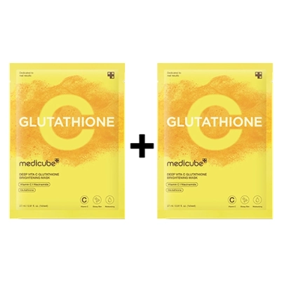 [MEDICUBE] ★1+1★  Тканевая маска для ровного тона Deep Vita C Gluththione Mask (1шт)