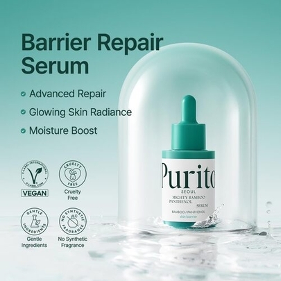 [Purito Seoul] Увлажняющий серум с бамбуком и пантенолом Mighty Bamboo Panthenol Serum 30мл