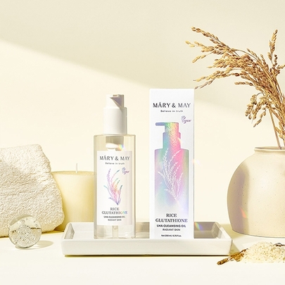 [Mary&May] Гидрофильное масло Rice Glutathione LHA Cleansing Oil 200мл
