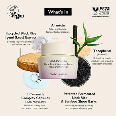 [haruharu wonder] Восстанавливающий крем для лица Black Rice 5 Ceramide Barrier Moisturizing Cream 50ml