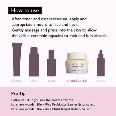 [haruharu wonder] Восстанавливающий крем для лица Black Rice 5 Ceramide Barrier Moisturizing Cream 50ml