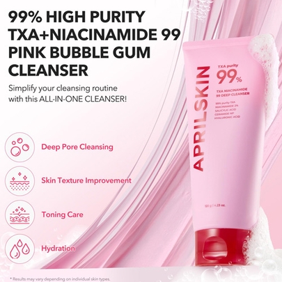 [APRILSKIN] Пенка с текстурой жевательной резинки TXA Niacinamide 99 Deep Cleanser 120гр