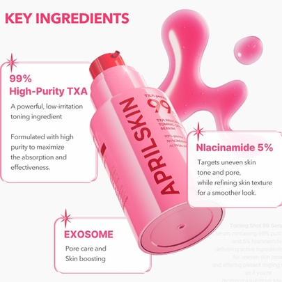 [APRILSKIN] Сыворотка для ровного тона TXA Niacinamide Toning Shot 99 Serum 30мл