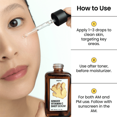 [delphyr] Тонизирующая сыворотка с витамином C и имбирем Ginger Vitamin C Shot Serum 30мл