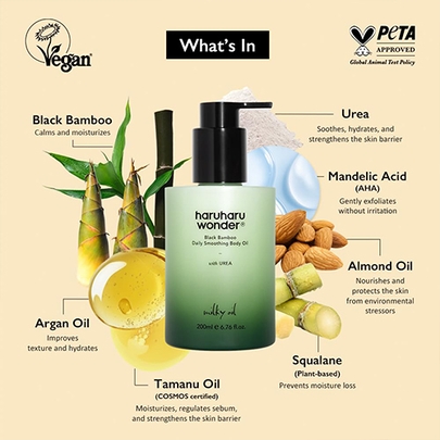 [haruharu wonder] Масло для тела Black Bamboo Daily Soothing Body Oil 200мл