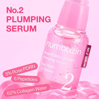 [Numbuzin] Сыворотка для повышения упругости кожи No.2 Rose PDRN Collagen Plumping Serum 30мл