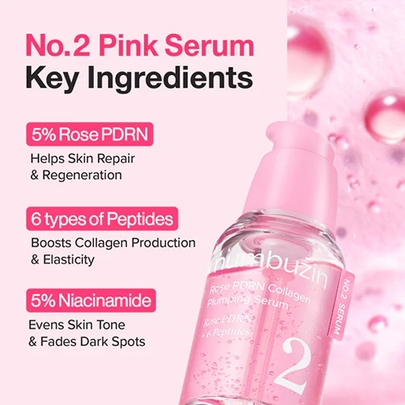 [Numbuzin] Сыворотка для повышения упругости кожи No.2 Rose PDRN Collagen Plumping Serum 30мл
