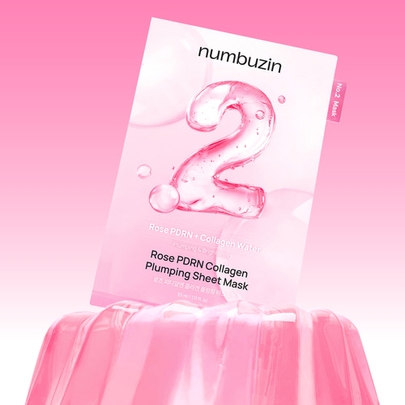 [Numbuzin] Тканевые маски No.2 Rose PDRN Collagen Plumping Sheet Mask (5шт)
