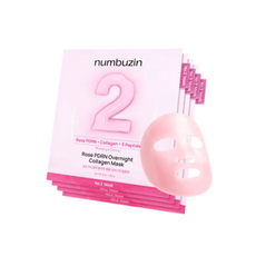 [Numbuzin] Гидрогелевая маска с коллагеном No.2 Rose PDRN Overnight Collagen Mask (4шт)