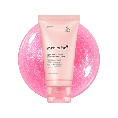 [MEDICUBE] Ночная маска-пленка с PDRN и кофеином PDRN Pink Caffeine Night Wrapping Mask 75мл