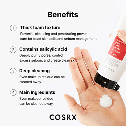[COSRX] Пенка для умывания для проблемной кожи Salicylic Acid Daily Gentle Cleanser 150мл