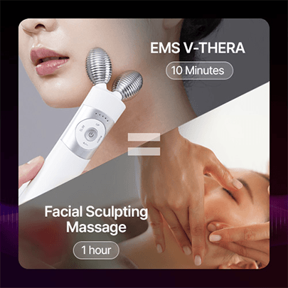 [mommy care] Гаджет для коррекции линии подбородка EMS V-THERA (белый)