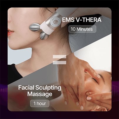 [mommy care] Гаджет для коррекции линии подбородка EMS V-THERA (розовый)