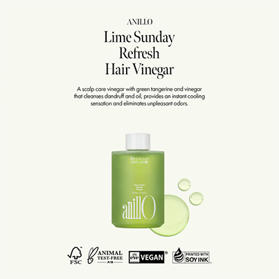 [anillo] Освежающий ополаскиватель для волос Lime Sunday Refresh Hair Vinegar 200мл