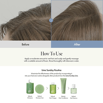 [anillo] Освежающий ополаскиватель для волос Lime Sunday Refresh Hair Vinegar 200мл