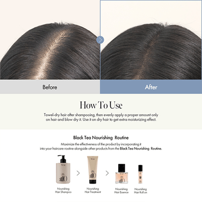 [anillo] Эссенция для волос с чёрным чаем Black Tea Nourishing Hair Essence 50мл