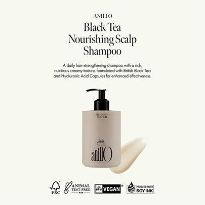 [anillo] Питательный шампунь для волос Black Tea Nourishing Scalp Shampoo 450мл