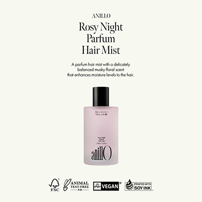 [anillo] Парфюмированный спрей для волос Rosy Night Parfum Hair Mist 100мл