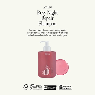 [anillo] Восстанавливающий шампунь Rosy Night Repair Shampoo 450мл