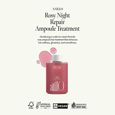 [anillo] Восстанавливающий тритмент для волос Rosy Night Repair Ampoule Treatment 200мл