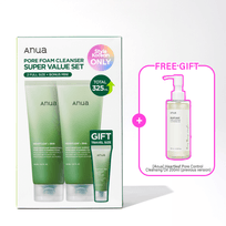 [Anua] Набор Heartleaf Pore Cleansing Foam Double Set (Очищающая пенка для умывания 150мл*2шт. + Мини-пенка 25мл)