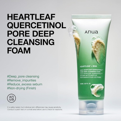 [Anua] Набор Heartleaf Pore Cleansing Foam Double Set (Очищающая пенка для умывания 150мл*2шт. + Мини-пенка 25мл)