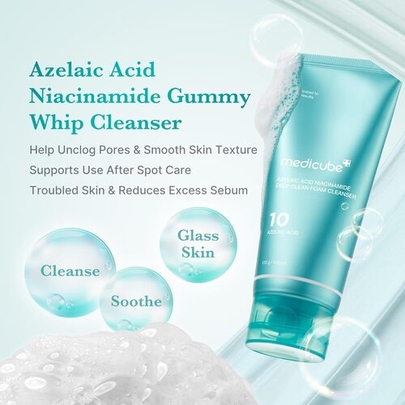 [MEDICUBE] Очищающая пенка с ниацинамидом Azelaic Acid Niacinamide Deep Clean Foam Cleanser 120мл