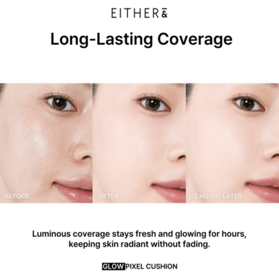 [EITHER&] Мини-кушон Glow Pixel Cushion (4 оттенка)