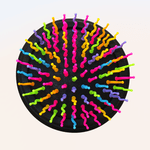 [EYECANDY] Расчёска для деликатного ухода Rainbow Volume S Brush Compact Black