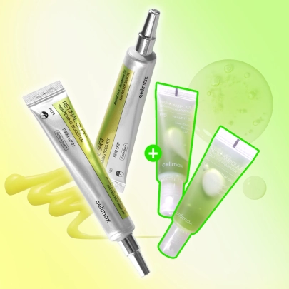 [celimax] Двойной набор с ретиналем Retinal Booster Double Set (Точечный крем бустер 15мл*2шт + Освежающая ампула 10мл*2шт)