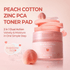 [Skinfood] Мягкие увлажняющие пэды Peach Cotton Zinc PCA Pad 70шт