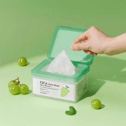 [Skinfood] Тканевые маски с экстрактом винограда Shine Muscat Cica Daily Mask 30шт