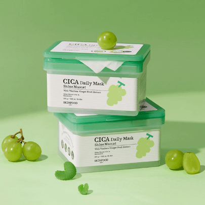 [Skinfood] Тканевые маски с экстрактом винограда Shine Muscat Cica Daily Mask 30шт