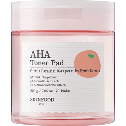 [Skinfood] Тонер-пэды с AHA-кислотой Pink Grapefruit AHA Toner Pad 70шт