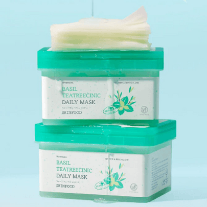 [Skinfood] Тканевые маски Basil Tea Tree C-Nic Daily Mask 30шт