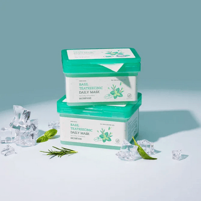 [Skinfood] Тканевые маски Basil Tea Tree C-Nic Daily Mask 30шт