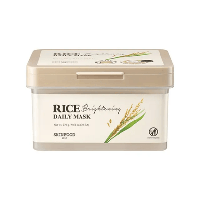 [Skinfood] Осветляющие тканевые маски Rice Brightening Daily Mask 30шт