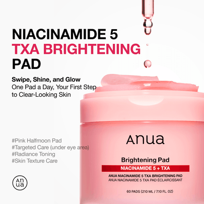 [Anua] Осветляющие тонер-пэды Niacinamide 5 TXA Brightening Pad 60шт