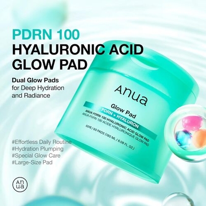 [Anua] Гиалуроновые тонер-пэды PDRN Hyaluronic Glow Pad 60шт