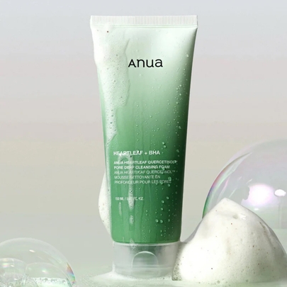 [Anua] Очищающая пенка Heartleaf Quercetinol Pore Deep Cleansing Foam 150мл